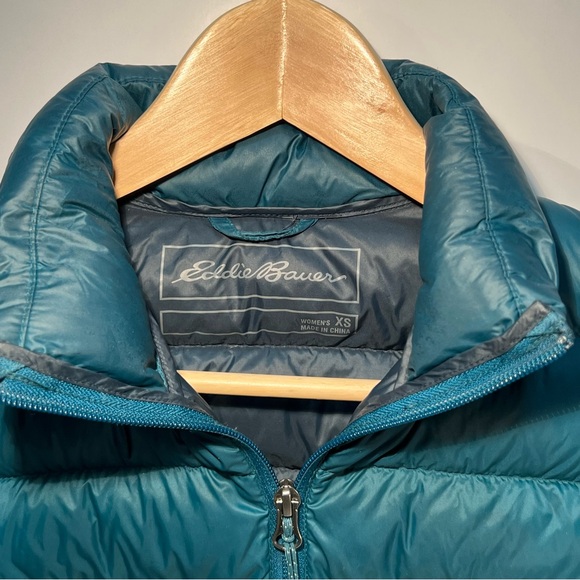 Eddie Bauer Women’s Puffer Goose Down Vest Jacket EB650 Green Full Zip Size: XS - Picture 2 of 12